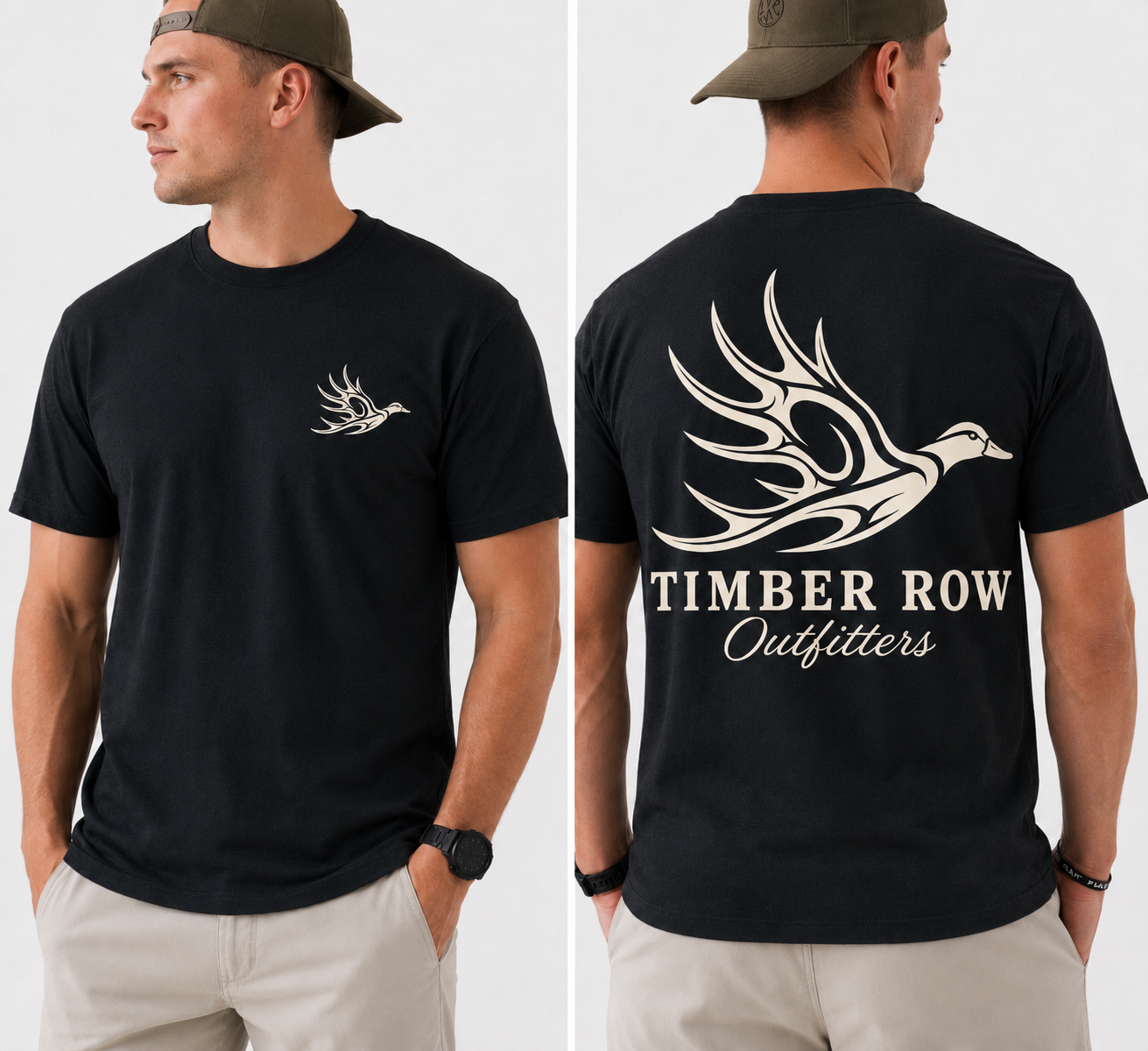 Logo Tee – Black (Ivory/White Graphic)