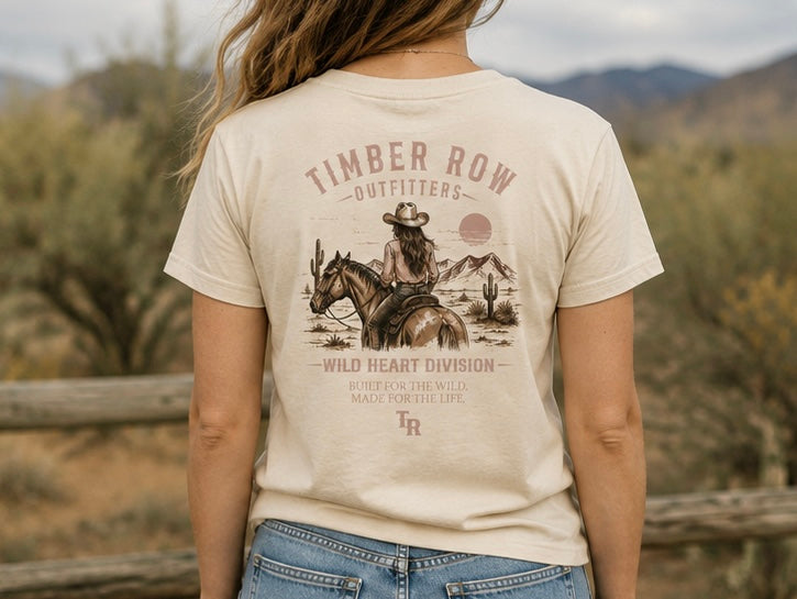 Wild Heart Division Tee – Cream