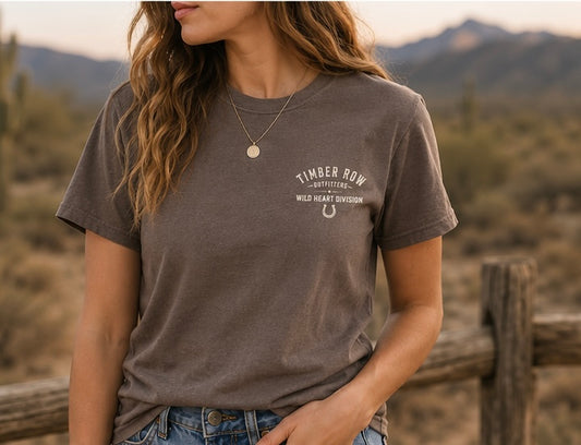Wild Heart Division Tee – Brown