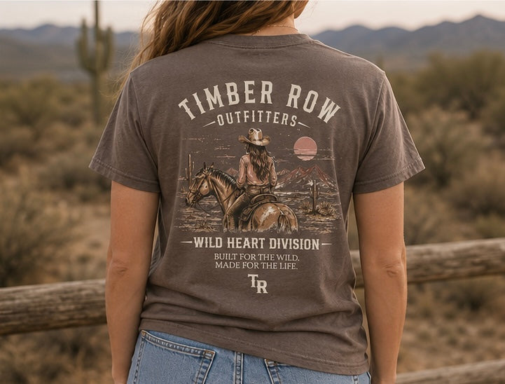 Wild Heart Division Tee – Brown