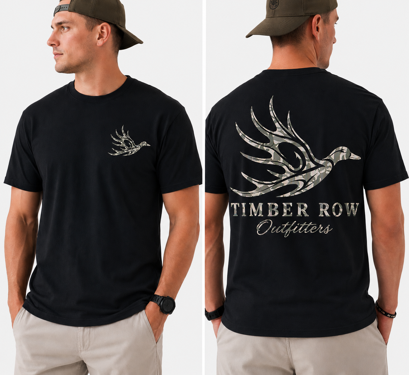 Logo Tee – Black (Camo Graphic)
